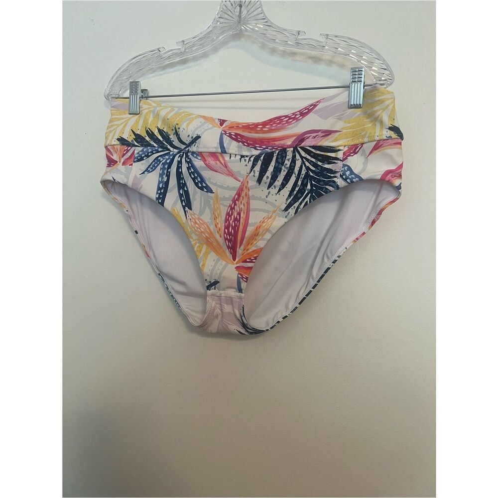 Calia Multi-Color Floral Swim Top - Blue, Pink, White